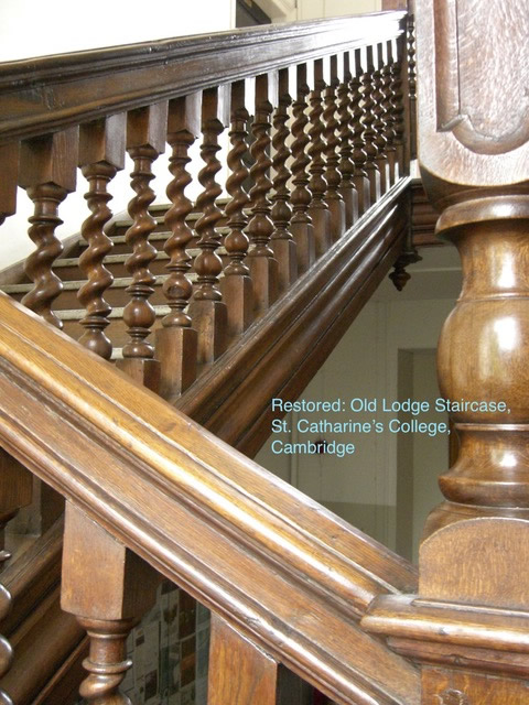 Restored: Old Lodge Staircase in St Catherine's College, Cambridge